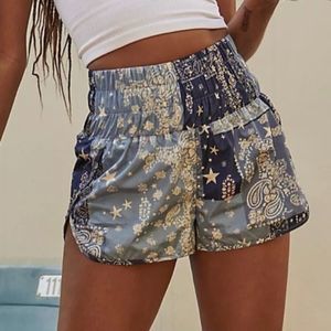 FP Movement The Way Home Printed Shorts in Bandana Blue Size: S